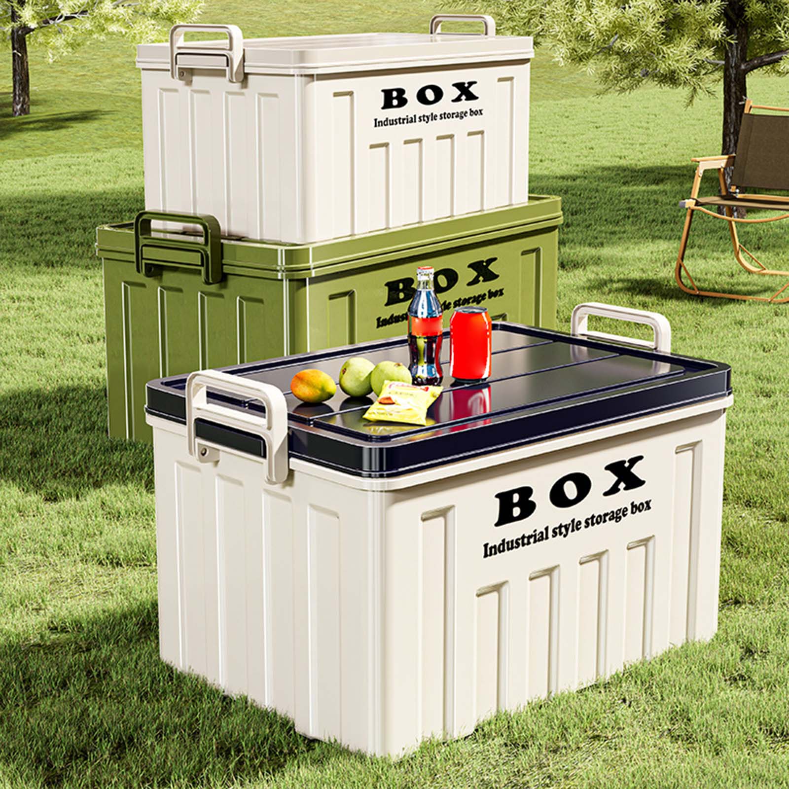 Large Capacity Stackable Lidde - đánh giá và giá Outdoor Camping Storage Box