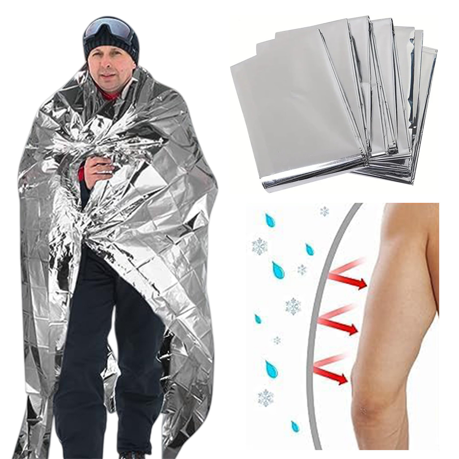 Emergency Mylar Blankets Multi - đánh giá và giá Emergency Mylar Blanket