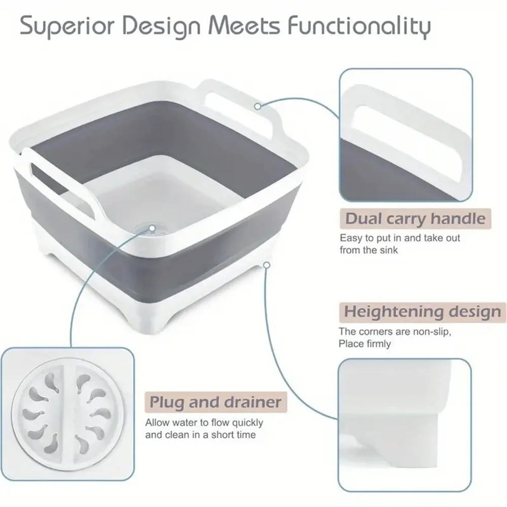 1Pc Square Fruit Vegetable Was - đánh giá và giá Outdoor Camping Kitchen With Sink