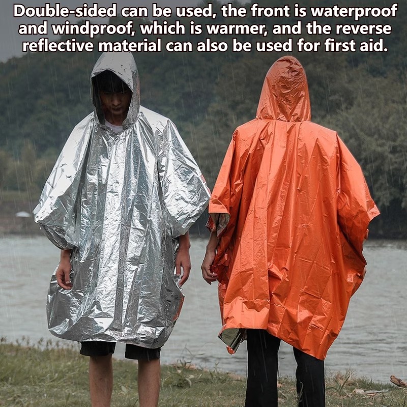 1-10PCS Emergency Rain Poncho  - đánh giá và giá Emergency Mylar Blanket