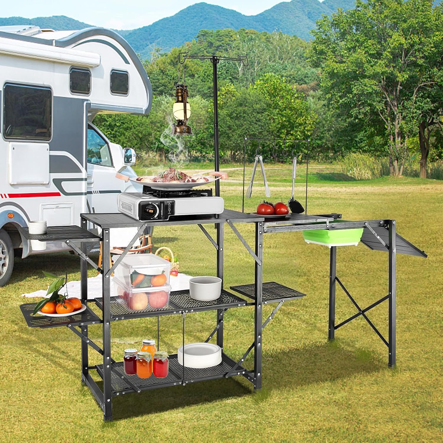 Camping Kitchen Table with Sin - đánh giá và giá Outdoor Camping Kitchen With Sink