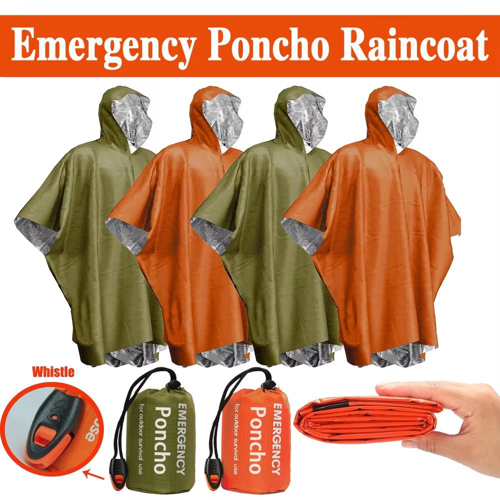 Emergency Rain Poncho Thermal  - đánh giá và giá Emergency Mylar Blanket