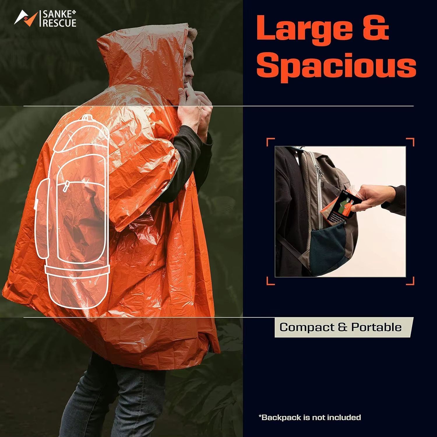 Emergency Rain Poncho Thermal  - đánh giá và giá Emergency Mylar Blanket